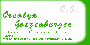 orsolya gotzemberger business card